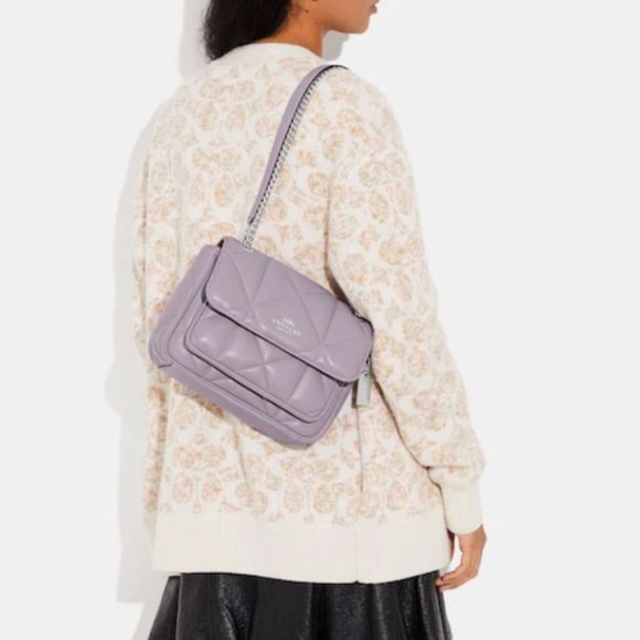 Coach quilted Klare shoulder/crossbody bag and wallet set sv/mist (lilac) - Picture 11 of 13